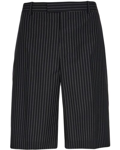 Ferragamo Striped Tailored Bermuda Shorts - Blue