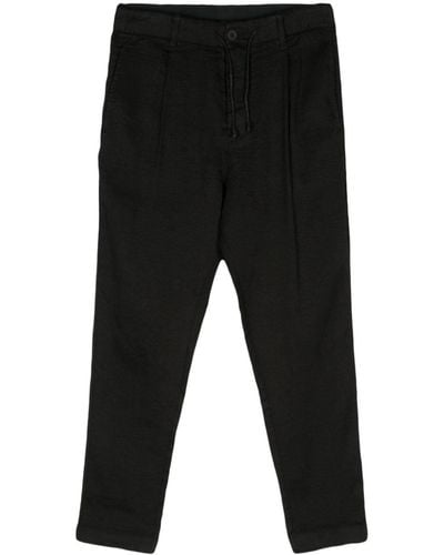 Transit Garment-dyed Straight Trousers - Black