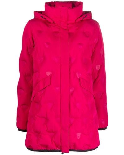 Rossignol Quilted Hooded Coat - Pink