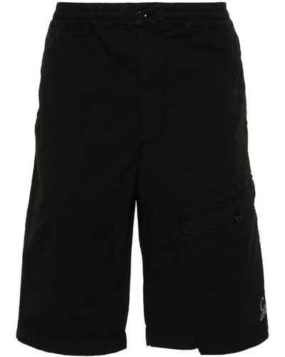 C.P. Company Logo-embroidered Cargo Shorts - Black