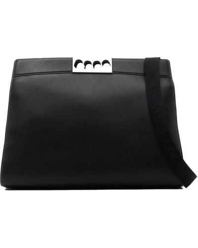 Alexander McQueen The Grip 24h Leather Bag - Black