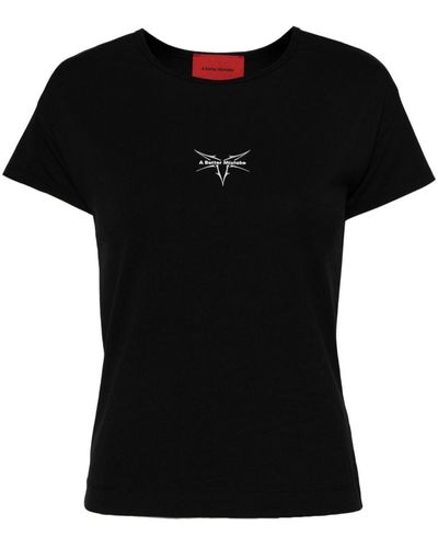 A BETTER MISTAKE Logo-print T-shirt - Black