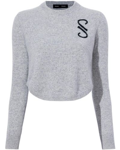 Proenza Schouler Stella Monogram Sweater - Gray