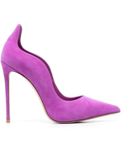 Le Silla Ivy 110mm Suede Court Shoes - Purple