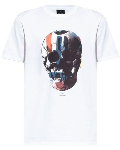 PS by Paul Smith T-Shirt mit Totenkopf-Print - Weiß