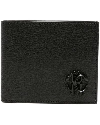 Roberto Cavalli Rc-plaque Bi-fold Wallet - Black