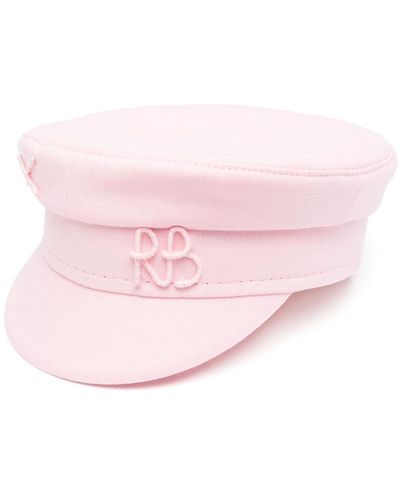 Ruslan Baginskiy ロゴ リネンベレー帽 - ピンク