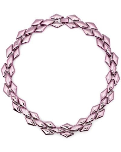 Patrizia Pepe Metallic Chain-link Necklace - Pink
