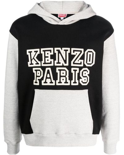 KENZO Hoodie colour block à coupe stretch - Noir