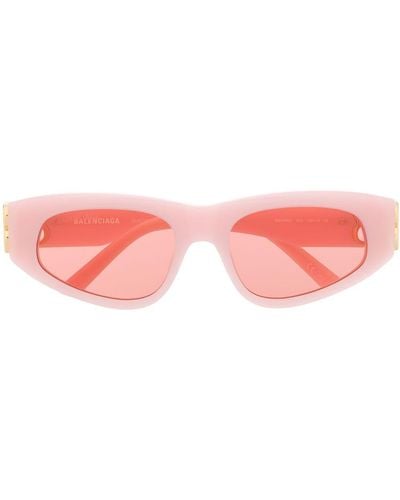Balenciaga Bb0095s Rectangle-frame Sunglasses - Pink