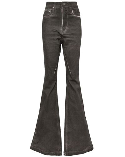 Rick Owens Bolan High-rise Bootcut Jeans - Grey