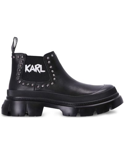 Karl Lagerfeld Trekka Max スタッズ ブーツ - ブラック