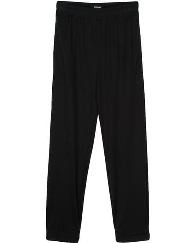 Styland Jersey Tapered Trousers - Black