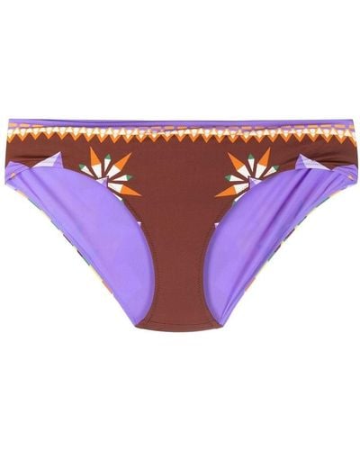La DoubleJ Sunset Printed Bikini Bottoms - Purple