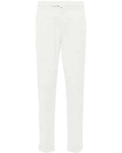 Briglia 1949 Pantalones chinos con pinzas invertidas - Blanco