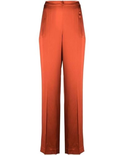Polo Ralph Lauren High-waisted Silk Pants - Orange