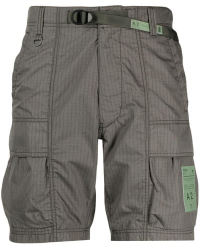 Chocoolate Cargo-Shorts mit Logo-Patch - Grau