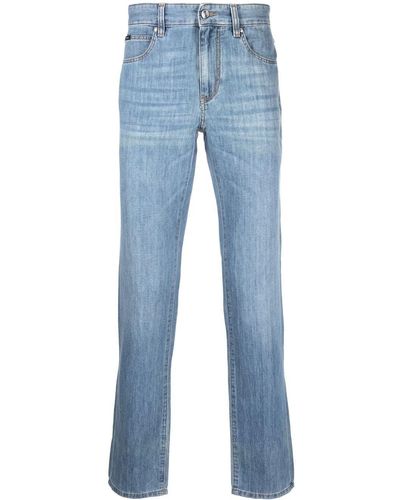 Zegna Gerade Jeans mit Stone-Wash-Effekt - Blau