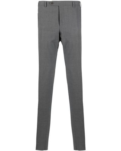 Canali Wool-Blend Tailored Trousers - Grey