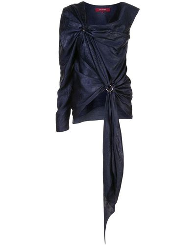 Sies Marjan 'Nezha' Satin-Top - Blau