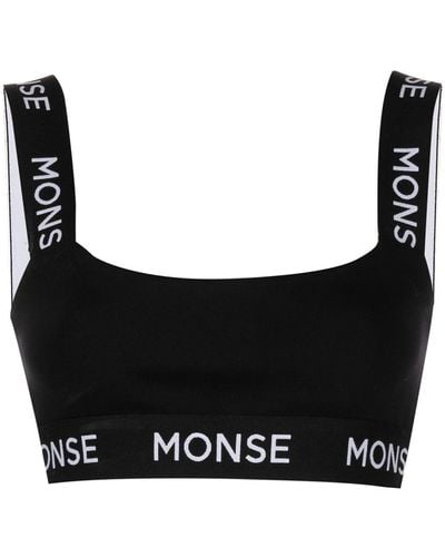 Monse ロゴ スポーツブラ - ブラック