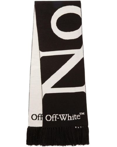 Off-White c/o Virgil Abloh No Offence インターシャロゴ スカーフ - ブラック