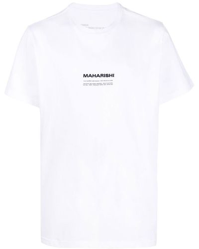 Maharishi T-shirt en coton biologique à logo brodé - Blanc