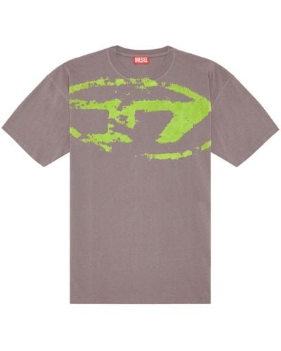 DIESEL T-BOXT-N14 T-Shirt mit Logo-Print - Grau