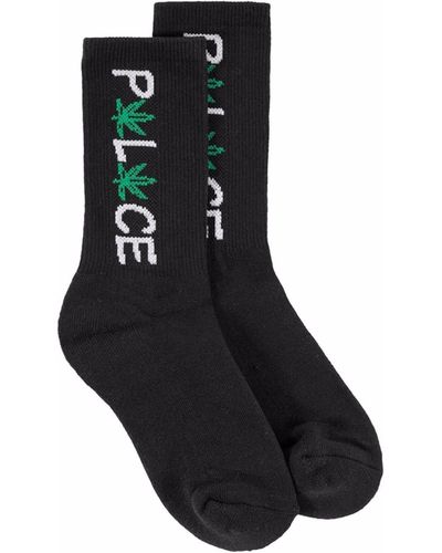Palace Pwlwce Socken mit Stickerei - Schwarz