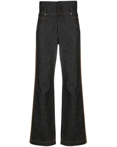 Fendi Blue High-waist Straight Jeans - Black
