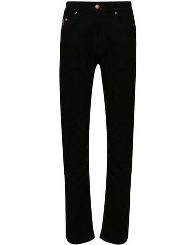 Versace Jeans Couture Vaqueros slim de talle medio - Negro