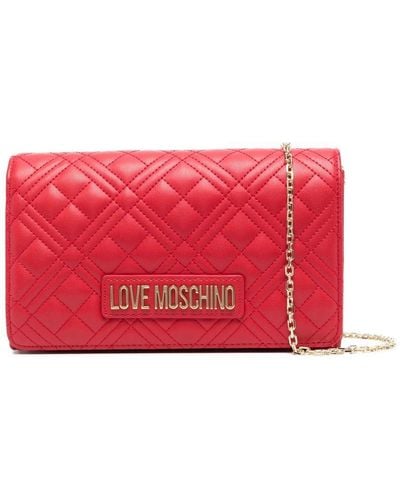 Love Moschino Quilted Crossbody Bag - Red