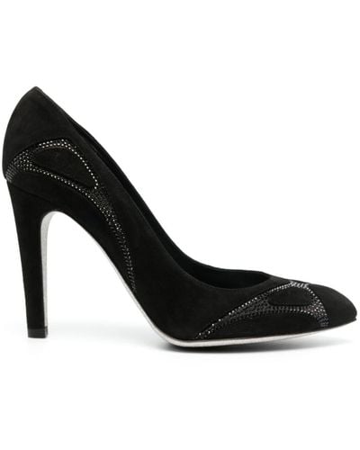 Rene Caovilla 95mm Crystal-embellished Detail Court Shoes - Black