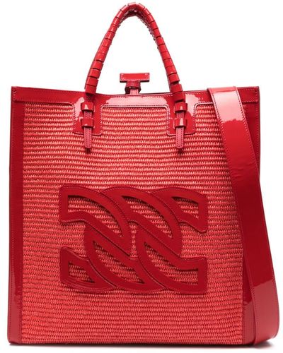 Casadei Beaurivage Patent-detailing Tote Bag - Red