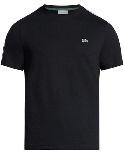 Lacoste Logo-tape cotton T-shirt - Schwarz