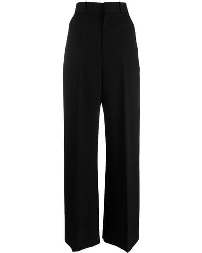 Del Core High-waisted Wide-leg Trousers - Black