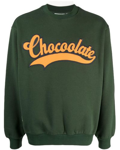Chocoolate Sweatshirt mit Logo-Stickerei - Grün