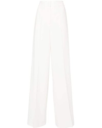 Max Mara Ercole Pressed-crease Trousers - White