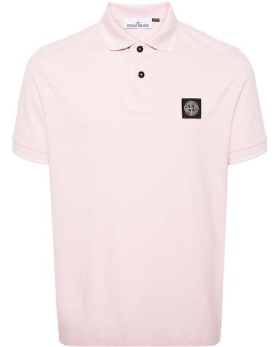 Stone Island Poloshirt mit Kompass - Pink