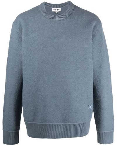 KENZO ロゴパッチ セーター - ブルー