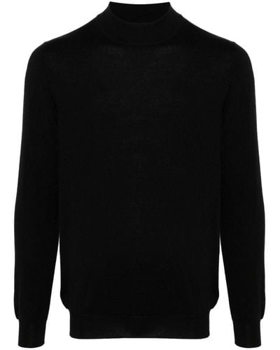 Kiton High-neck Cashmere-silk Sweater - Black