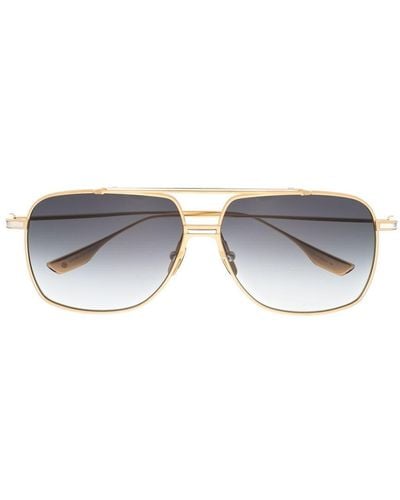 Dita Eyewear Double-bridge Pilot-frame Sunglasses - Metallic