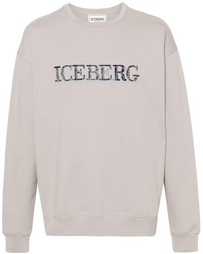 Iceberg Sweater Met Geborduurd Logo - Grijs