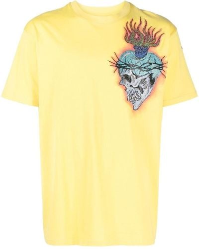 Philipp Plein T-Shirt mit Tattoo-Print - Gelb