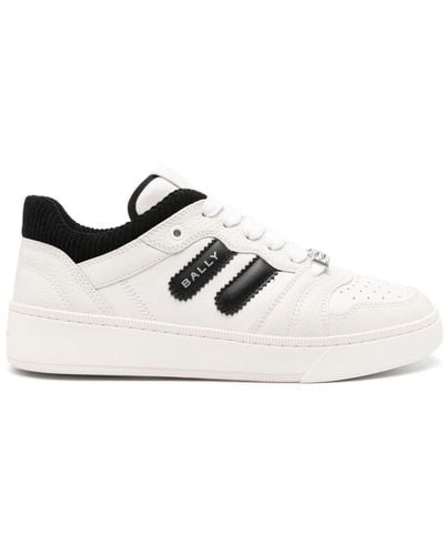 Bally Royalty Logo-lettering Leather Trainers - White