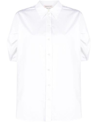 Alexander McQueen Hemd mit Puffärmeln - Weiß