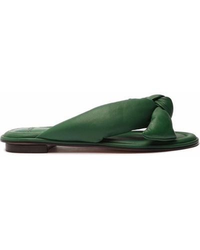 Alexandre Birman Clarita Soft Flat Sandals - Green