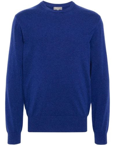 N.Peal Cashmere The Oxford Pullover aus Kaschmir - Blau
