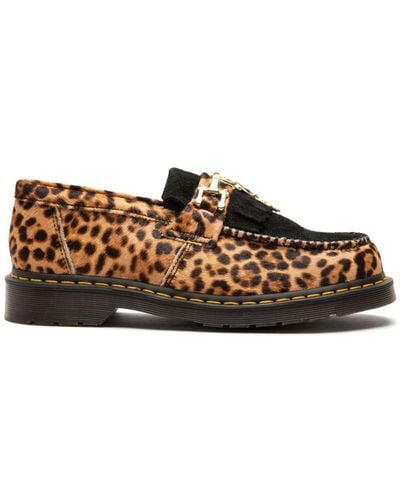 Dr. Martens Adrian Leopard-print Loafers - Brown