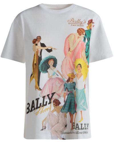 Bally Graphic-print Crew-neck T-shirt - White